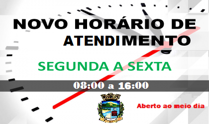 Novo Horário de atendimento